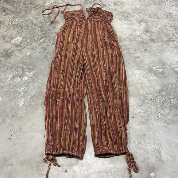 Free People Women's Red Clay Combo Sundaze For Surfin Jumpsuit Size Medium - Picture 1 of 8